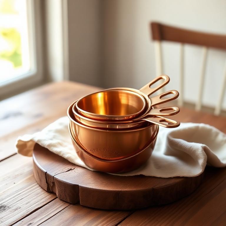Copper Measuring Cup Set